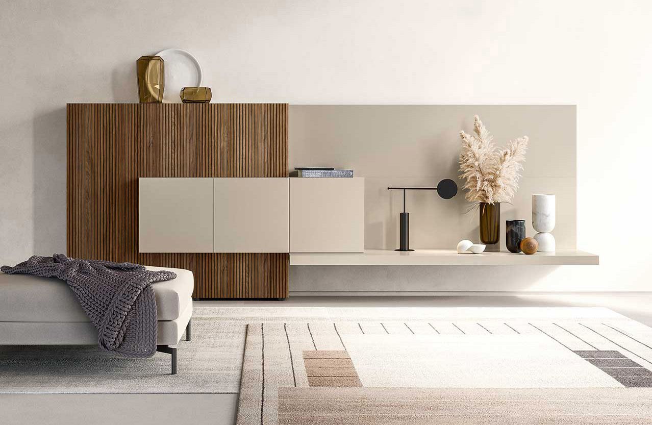 sala con arredi su misura