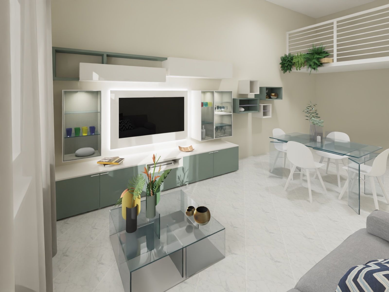 tavolo con sedie per la zona giorno