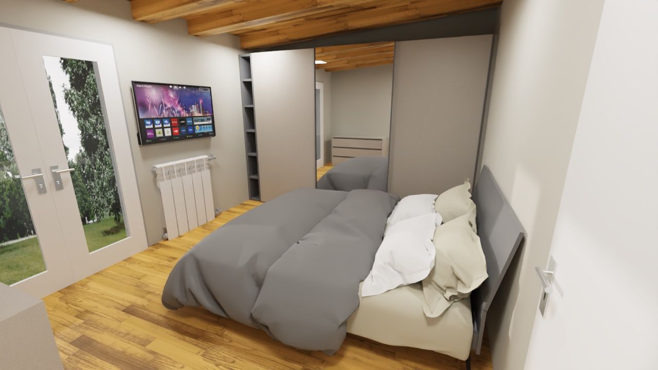 camera da letto con armadio di design