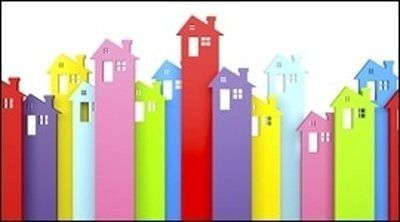 Modelli colorati di case