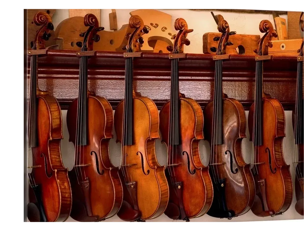 row of violins