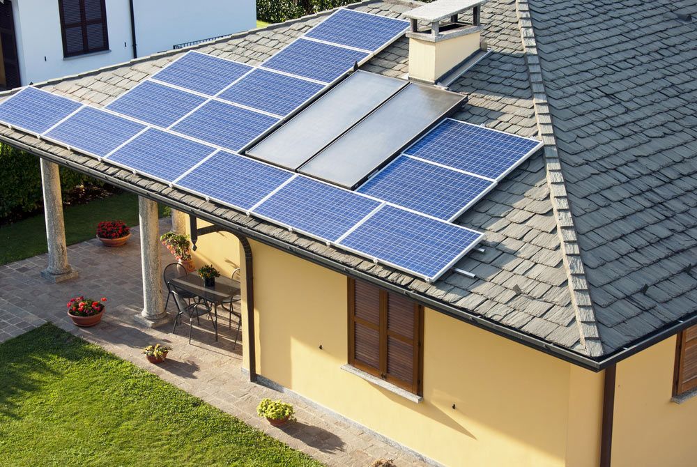 Solar Panels On A Residential Roof