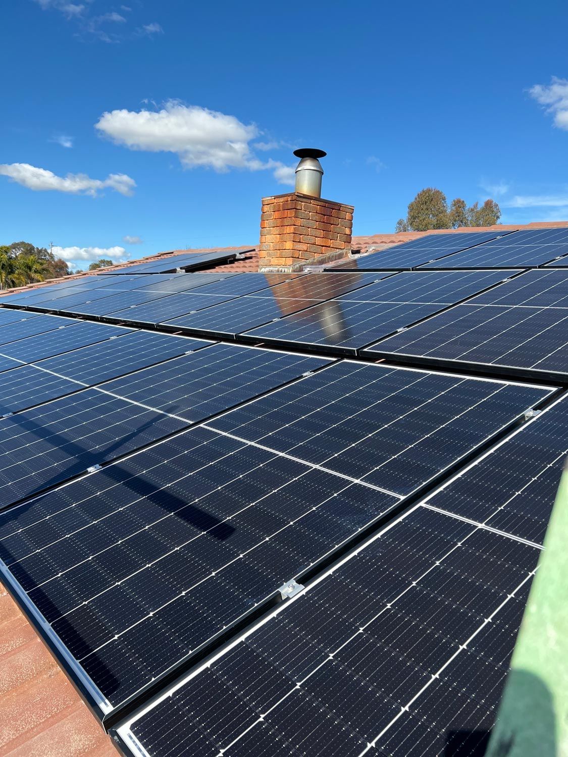 Solar Panels On A The Roof Of A House