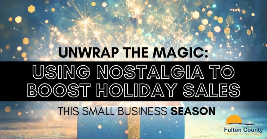 Text on a festive blue background with sparkles, reading 