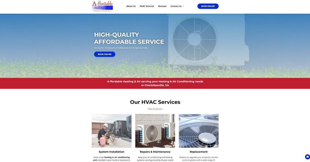 affordable heating & cooling and refrigeration service