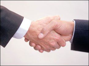 Shaking hands