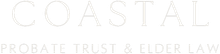 The logo for coastal probate trust & elder law is white on a white background.