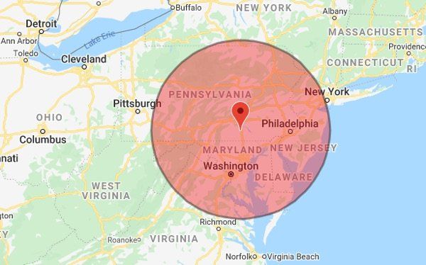 Special delivery rates on chemicals apply for customers within a 150-mile radius of York, PA