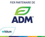 Le logo de l'adm a une feuille verte dessus.