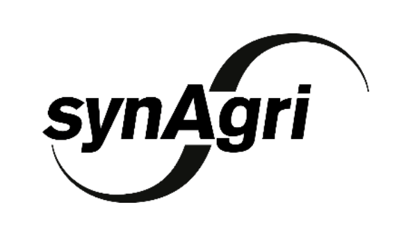 Un logo noir et blanc pour synagri sur fond blanc