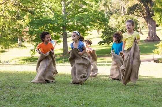 children running in the park