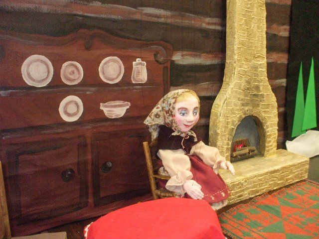 Baboushka marionette in home setting