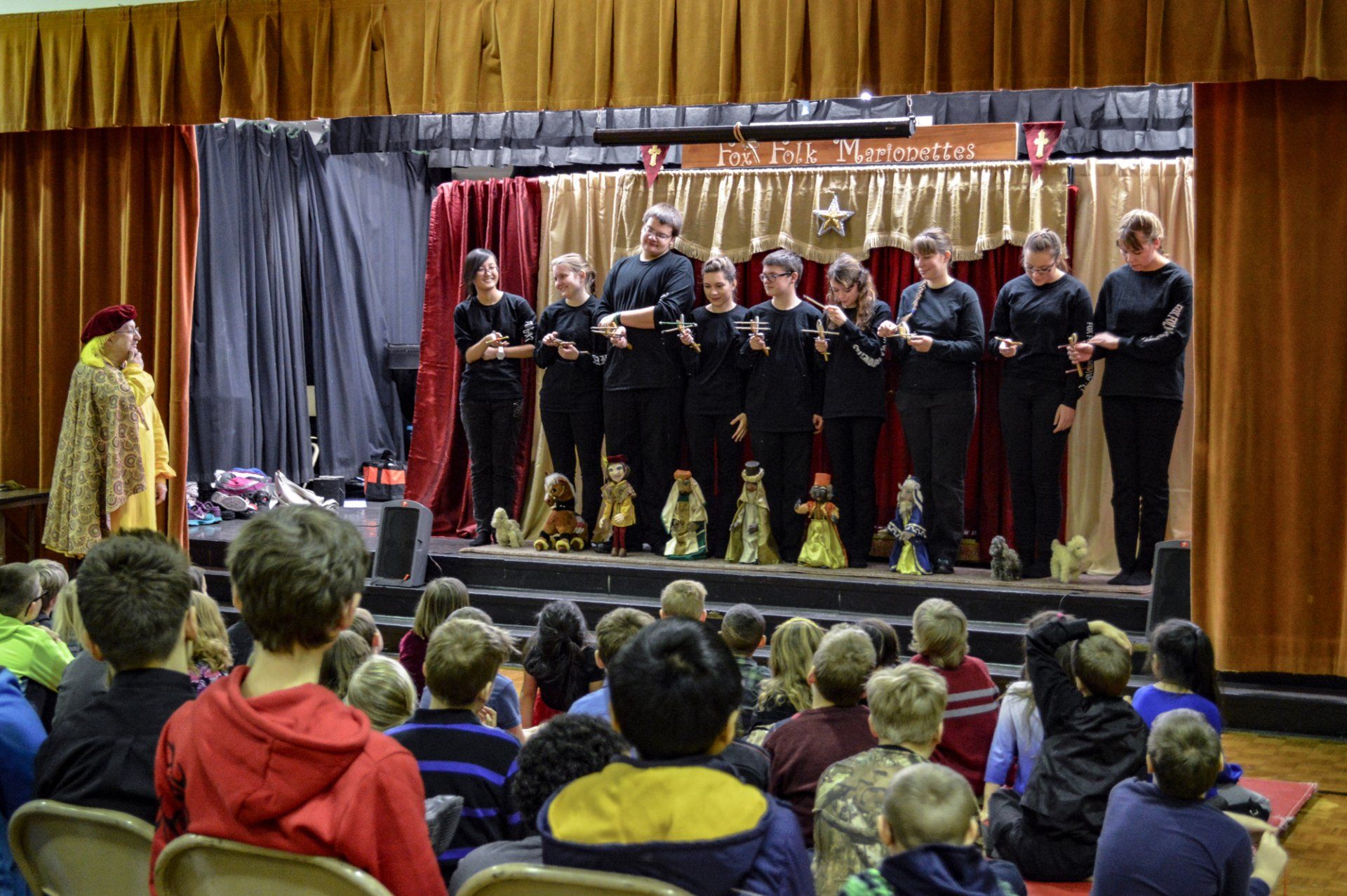 Puppeteers take a bow post performance