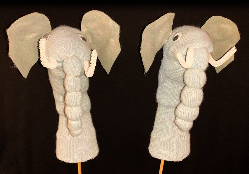 sock puppet elephants