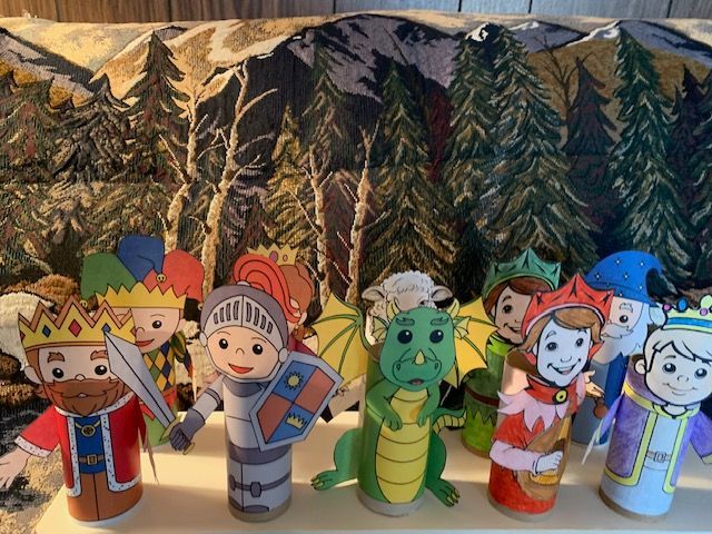 Medieval Paper Roll Puppet Examples
