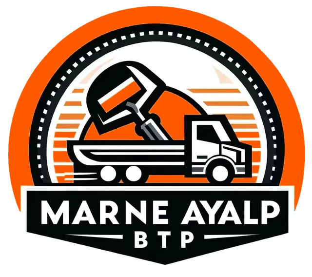 Un logo orange et noir pour marne ayalp btp
