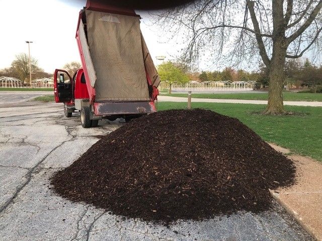 Unloading Mulch — Lake Villa, IL — Millburn Tree Farm