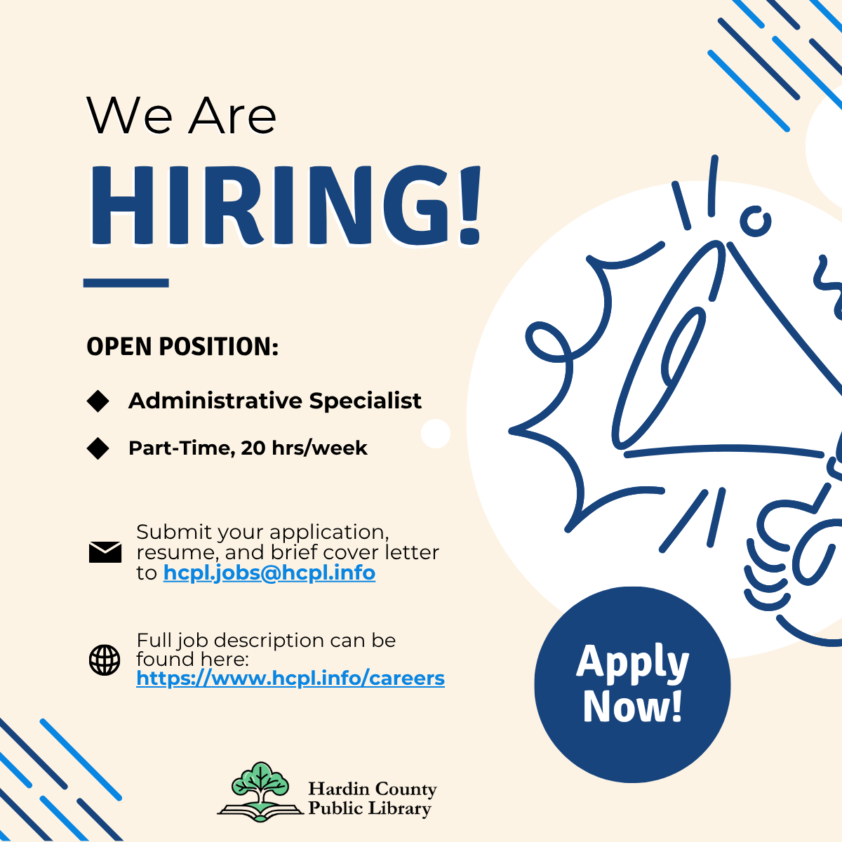 We're Hiring Graphic