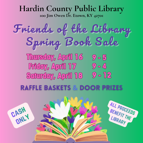 FOL Spring Book Sale Graphic