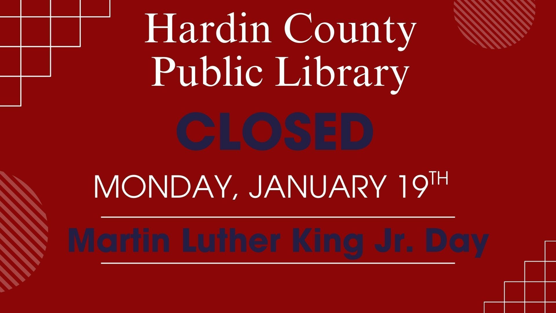 MLK Closed Graphic