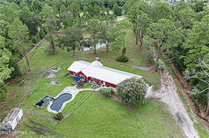 Aerial view of facility at 3208 CR 208 St. Augustine, Florida 32092