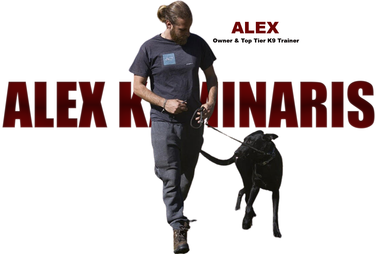 Alex Kaminaris - Owner & Bane - His Dog Owner of Top Tier K9 St. Augustine Location and Bane (his dog)