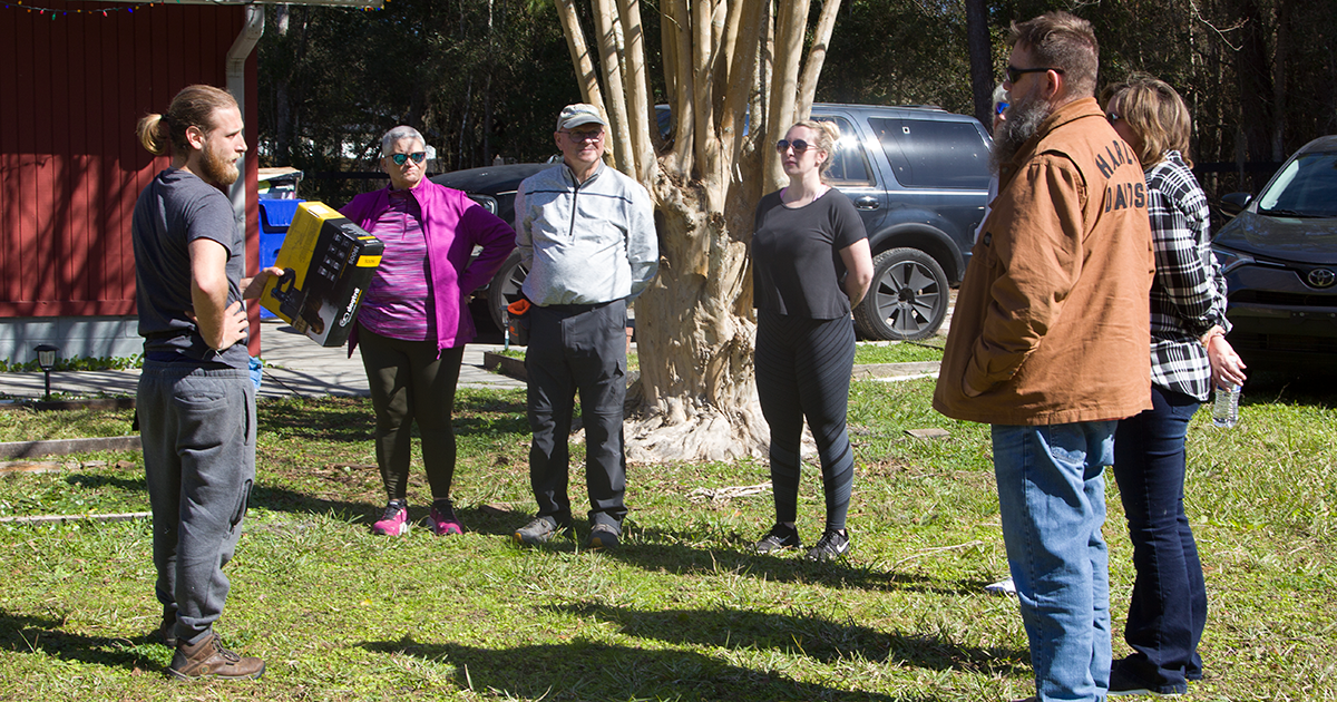 client training their dog at dog training camp