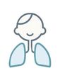 Cartoon child with visible lungs, light blue.