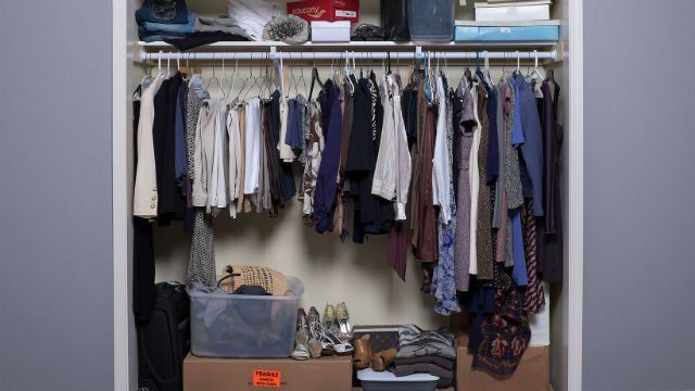 Unorganized Reach In Small Closet