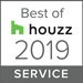 A logo for the best of houzz service in 2019.