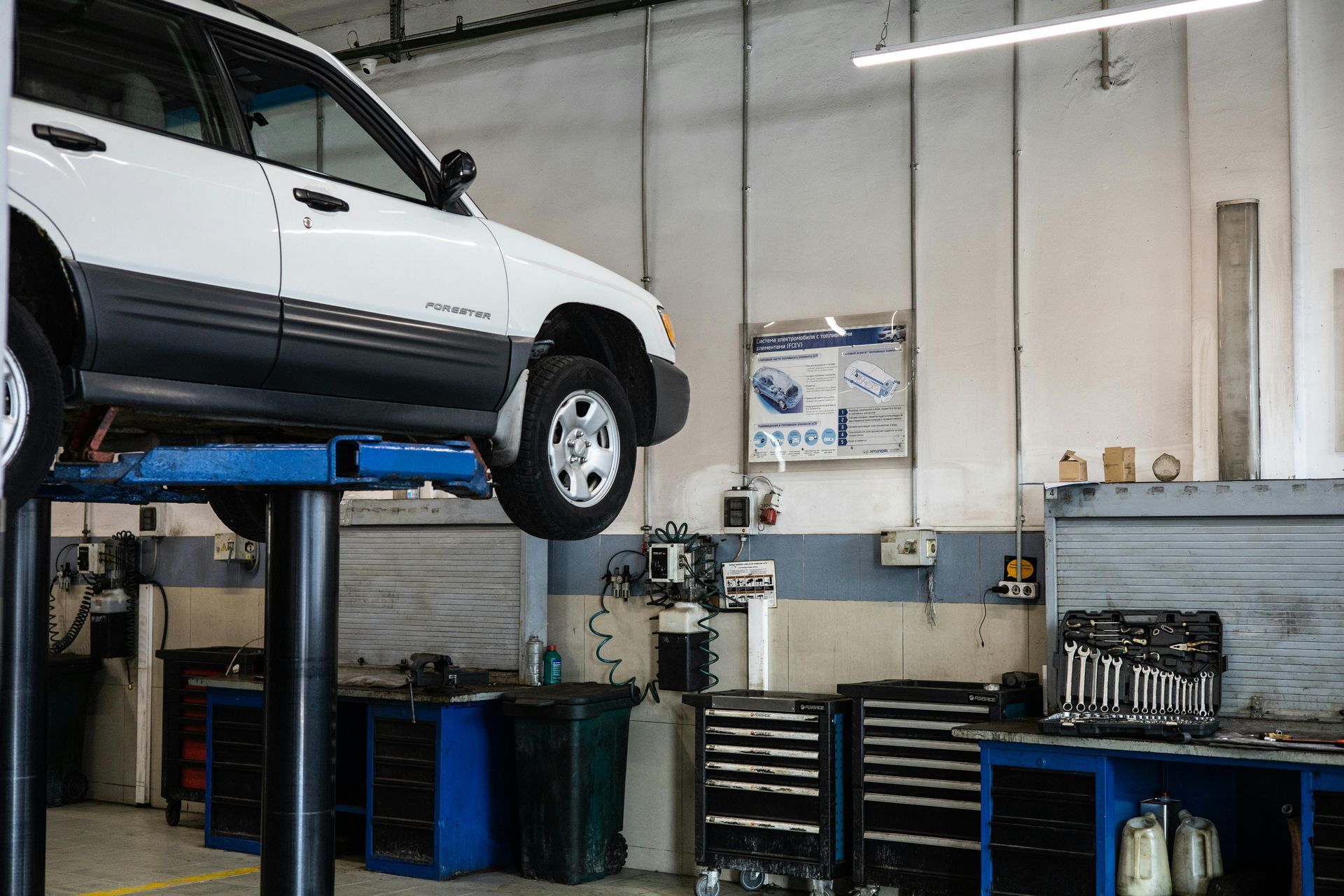 car on lift