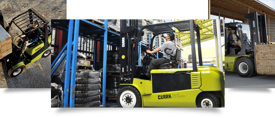 Clark Forklift trucks are great for moving timber and other heavy items