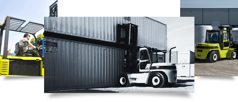 A reliable Clark Forklift Truck moving oversized cargo