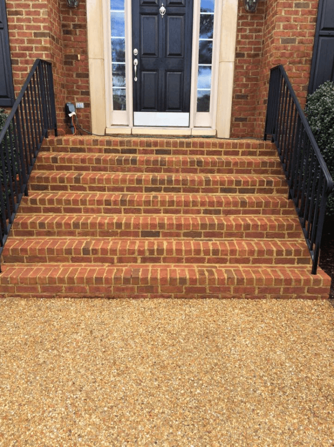 Bricked Stairs After Power Washing – Kents Store, VA – Central Virginia Power Washing