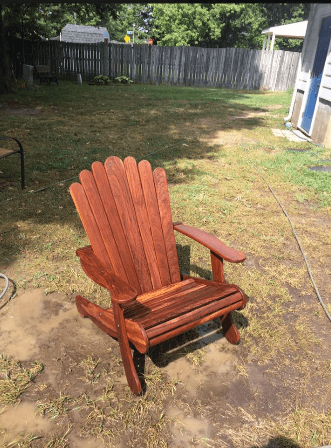 Wooden Chair After Power Washing – Kents Store, VA – Central Virginia Power Washing