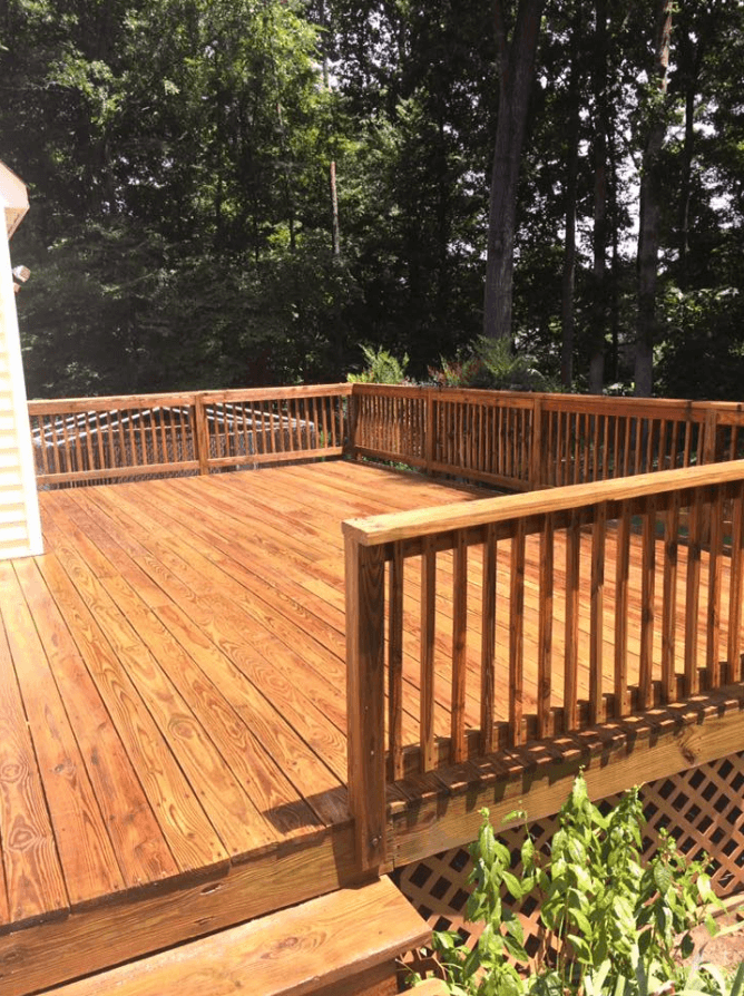 Terrace of a House After Power Washing – Kents Store, VA – Central Virginia Power Washing