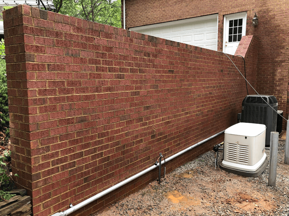 Clean Bricked Wall – Kents Store, VA – Central Virginia Power Washing