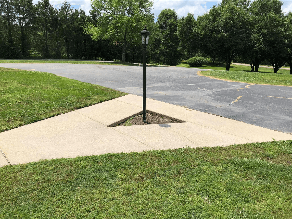 Commercial Power Washing — Triangular Pavement After Power Washing in Kents Store, VA