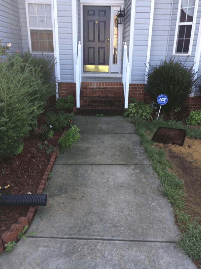Residential Pavement Before Power Washing – Kents Store, VA – Central Virginia Power Washing
