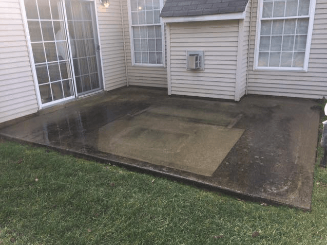 Dirty Floor of a House Before Power Washing – Kents Store, VA – Central Virginia Power Washing