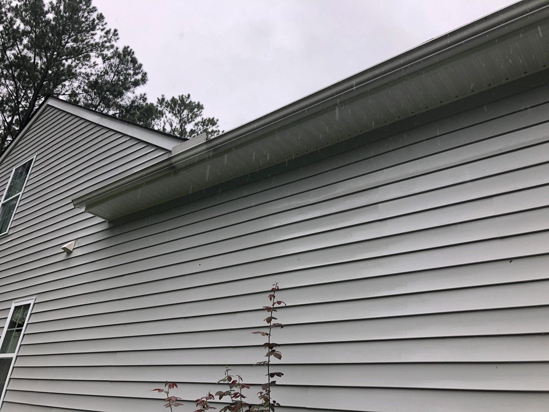 Gutter Before Cleaning — Henrico, VA — Central Virginia Power Washing