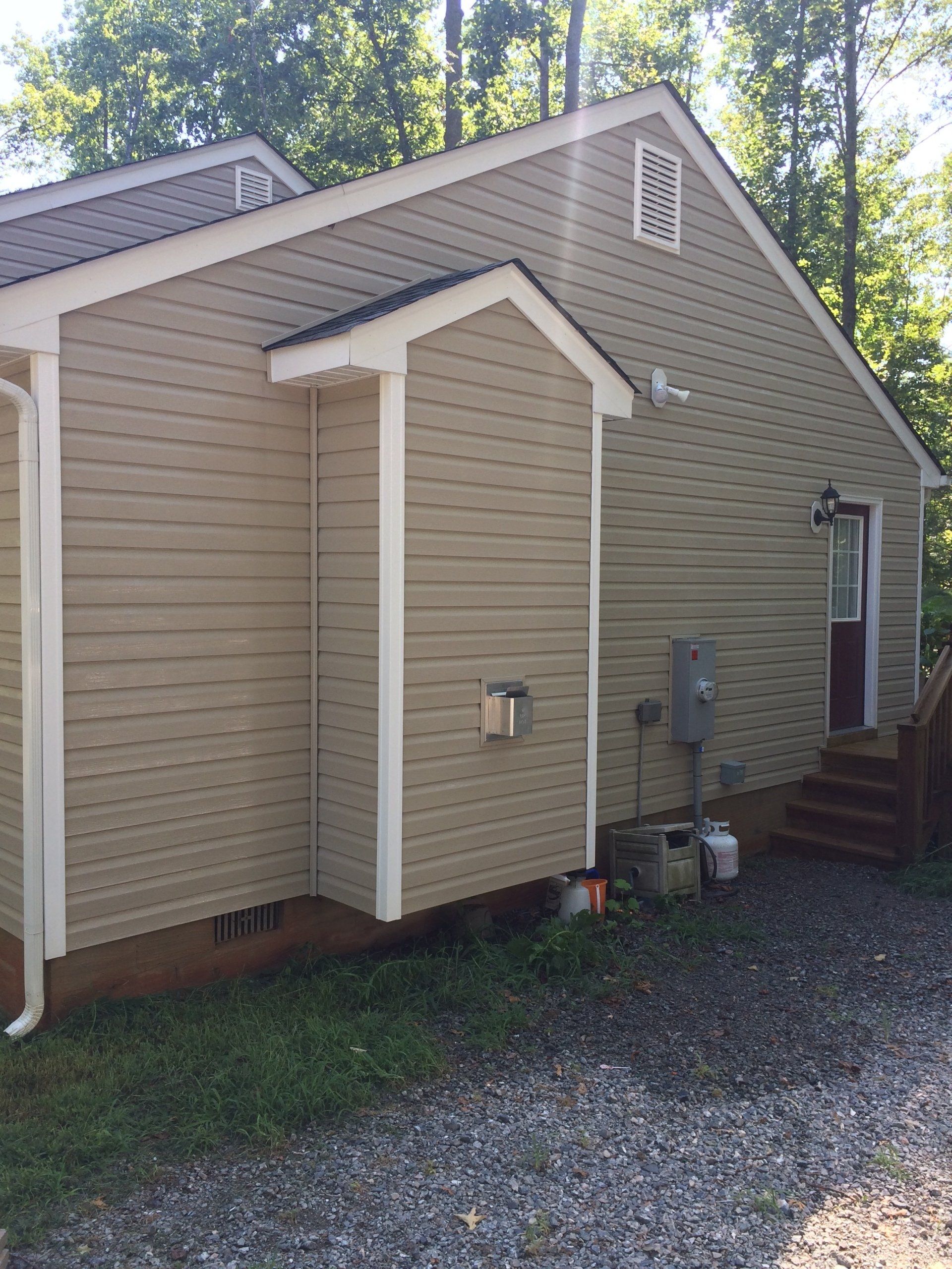 cleaned light brown color exterior  house