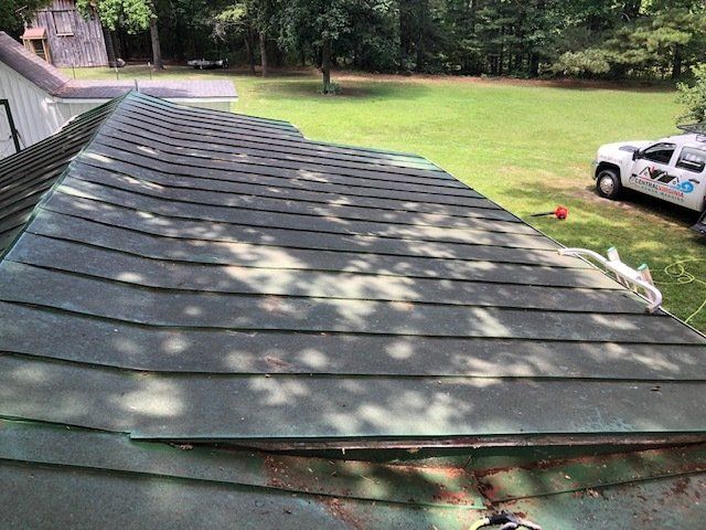 Green Dirty Roof — Kents Store, VA —  Central Virginia Power Washing