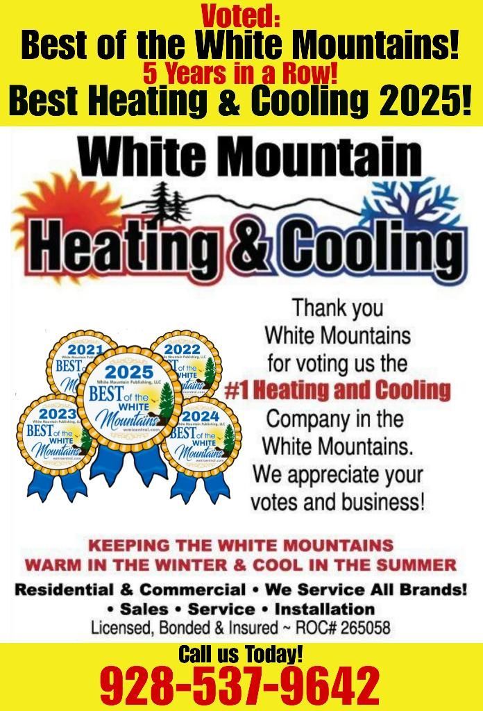 Voted #1 Heating & Cooling — Show Low, AZ — White Mountain Heating & Cooling
