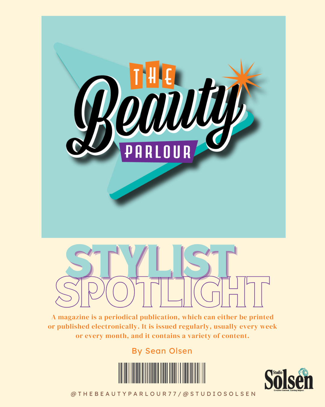 A poster for the beauty parlour stylist spotlight