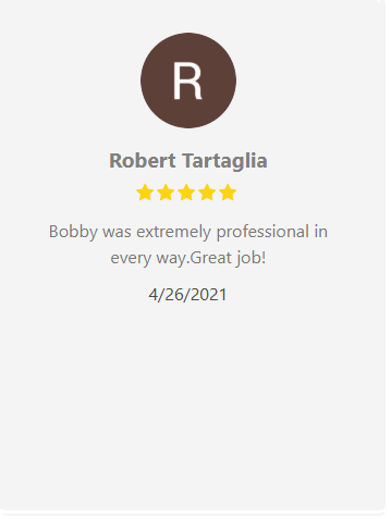 Review from Robert Tartaglia: 5 stars, praising 