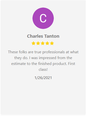 Customer review by Charles Tanton: 5-star rating,