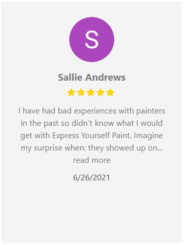 Customer review: Sallie Andrews with 4-star rating. 