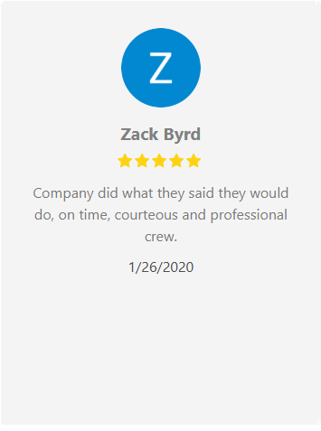 Review from Zack Byrd: blue circle with letter 