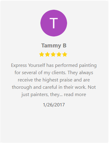 Review from Tammy B: five-star rating for 